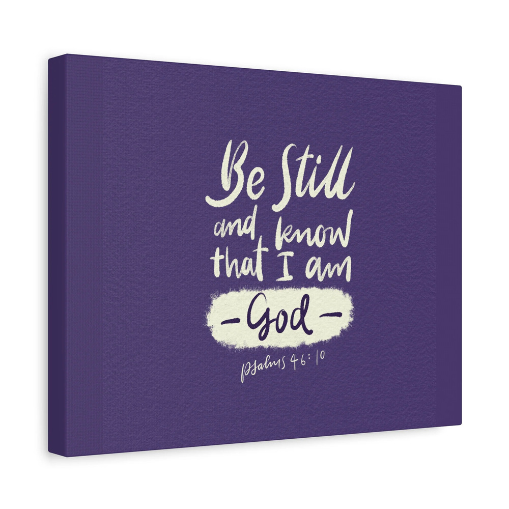 Scripture Walls I Am God Psalm 46:10 Bible Verse Canvas Christian Wall Art